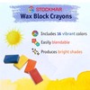 Stockmar 204884266 16 Blocks Waterproof Beeswax Paint Blocks in Tin