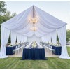 10ftx40ft White Backdrop Ceiling Drapes,2Panels 40ft Height Wrinkle Free Tent
