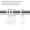 Sourcing Map 12pcs S Hooks, 3.5" Plastic, White, Modern, Over-the-ledge,