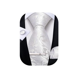 DiBanGu Men’s Business Necktie/Cuffs/Handkerchief/Clip Set -