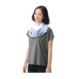 Selvin 100% Cotton Fluffy Gauze Fashionable Snood, Blue