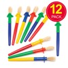 Baker Ross AW589 Chubby Non-Roll Paint Brushes (Pack of 12)