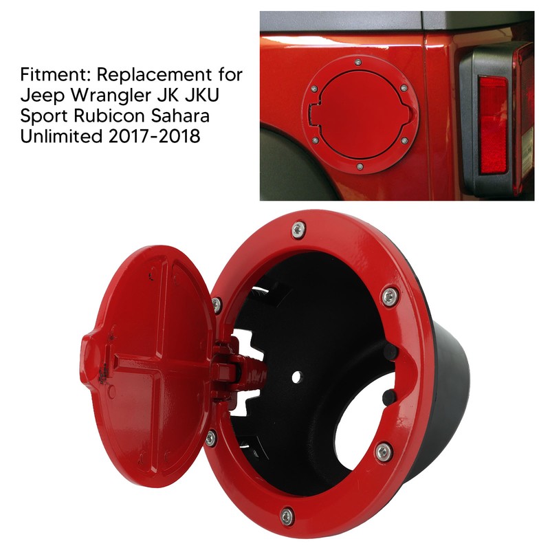 Fuel Tank Cap Red Gas Cap Cover with Red Powder