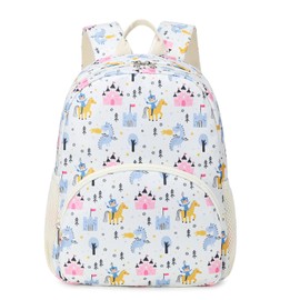 Octsky Toddler Preschool Backpack for Boys&Girls 2-5 with Chest Strap for Kids Child Kindergarten Preschool, Dinosaur Beige