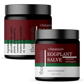 t.botanicals Eggplant Salve, Herbal Salve with Eggplant Extract, Skin Ointment, Eggplant Cream, Skin Cell Health Support, Skin Relief (4 oz)