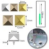 Zasvec Square Rivets Pack of 600 Pyramid Spike Rivets Metal