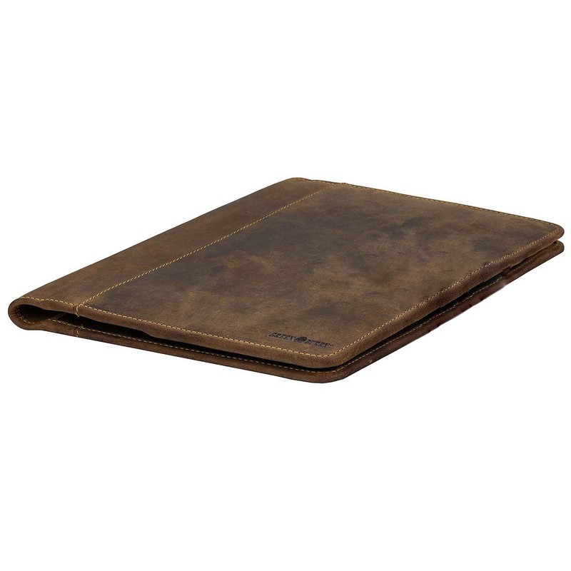 Greenburry Vintage Leather Writing Case A5 Conference Folder Documents College