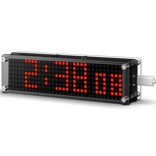 NPHMbM Red WiFi Clock Digital with Seconds, Smart LED Matrix