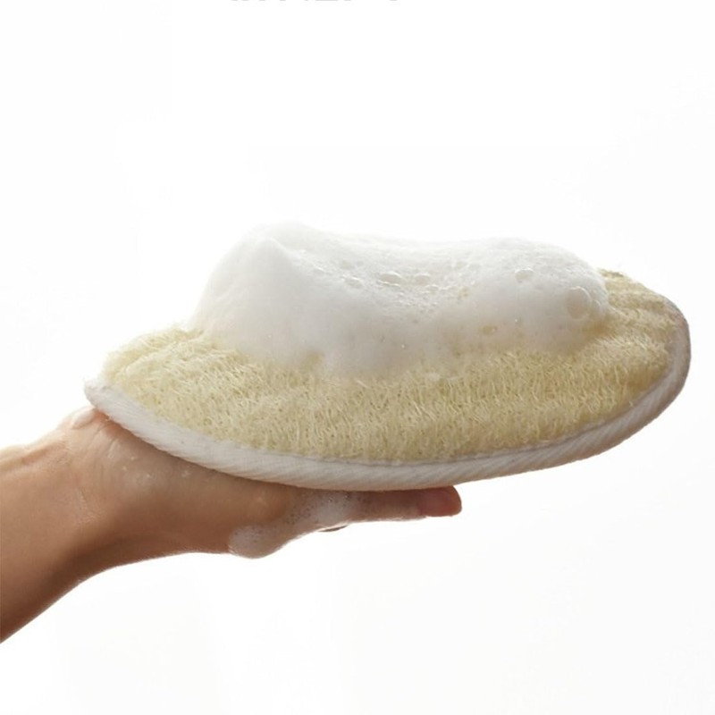 Natural Loofah Sponge, Eco-Friendly & Biodegradable Bath Loofa Pads,Exfoliating Loofah