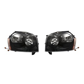 WFLNHB Headlight Assembly Replacement for Grand Cherokee Laredo 2005-2007 Headlights Set Driver ＆ Passenger Side 55156350AK, 55456351AK