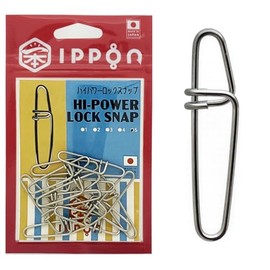IPPON High Power Lock Snap, Made in Japan, Stainless Steel, Value for Fishing, Rigging (#5/12 Pieces/Strength: 231lb, 231lb, 231kg))