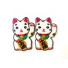 Set 2 pcs. Mini Lucky Cat Kitten Japan Japanese Sign
