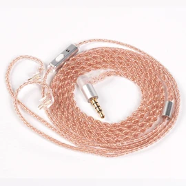 Yinyoo KBEAR KBX4860 Ohr-Monitorkabel, 2 pin, 3,5-mm-Stecker, reines Kupfer, 4-adriges Kopfhörer-Ersatzkabel mit Mikrofon KS1/KS2/LARK/Robin/Melody (TFZ 3,5 mm mit Mikrofon)