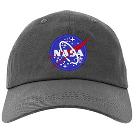 owndis Cap Embroidered Lunar NASA Cap, Adjustable Baseball Hat-NASA-EM-0019-Gray