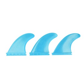 3Pcs Surfboard Fins PVC Thruster Fins Surfing Board Accessories for Long Board Stand Up Paddle Blue