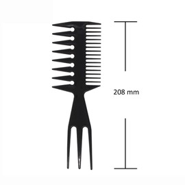 Wacnune Afro Hair Comb Hair Wide Tooth Hair Pick Comb Hairdressing Styling Tool for Natural Curly Hair Style, Black