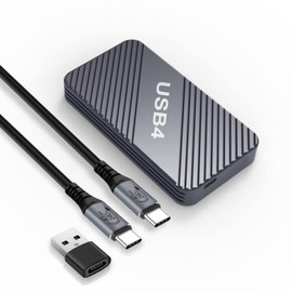 VCOM 40Gbps M.2 NVMe SSD Enclosure, M2 SSD Enclosure with USB4, Support 2280 M-Key(B+M Key), Aluminum Alloy PCIe to USB-C External Hard Drive Enclosure for Thunderbolt 3/4,USB 3.2/3.1/3.0