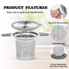 Tea strainer with lid/drip tray, extra fine mesh 304 stainless