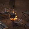 CAMPINGMOON Stainless Steel Foldable Camping Grills Portable Wood Burning Charcoal