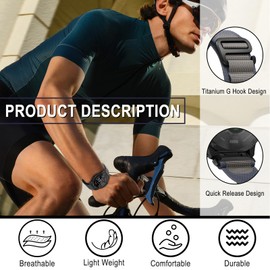 SumRioo QuickFit 22mm Watch Strap for Garmin Fenix 8/8 Solar 47mm/Fenix E/Fenix 7 Pro/Fenix 7/6 Pro/6/5 Plus/5, Nylon Alpine Loop Band for Garmin Forerunner 965/955/945/935, Epix 2, Blue