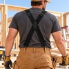 Heavy Duty X-Back Suspenders for Men – Adjustable 4-Hook Elastic