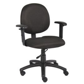 Boss Office Products Dimond Task Chair with Adjustable Arms in Black