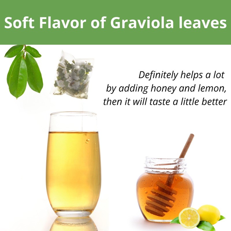 40 Soursop Leaves Tea Bags, Dried Soursop Graviola Leaves Tea,