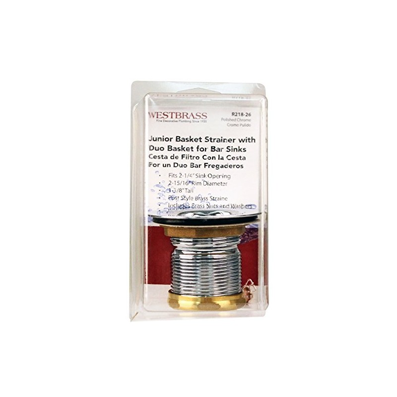 Westbrass R218-26 Junior Bar and Laundry Sink Drain Assembly with