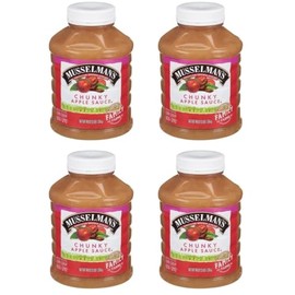 Home Style Chunky Applesauce, American Grown Apples by Musselmanns., Non-GMO, 48 Oz Jar - Pack of 4