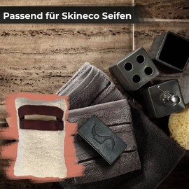 Skineco Cotton Soap Case | Camping Travel Accessories | Terry Cloth Soap Box | Cream Colour | Washable | Soap Bag | Perfect for Soap and Soap Scraps to Take with You | Bag | Storage