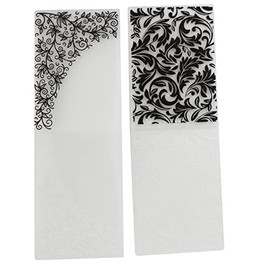 Carpetas de Plástico en Relieve Placa de Relieve Troquel de Relieve Plantilla de Clip de Relieve Sobre Hojas Exquisitas Flor 2 Piezas 2 Piezas Moldes 