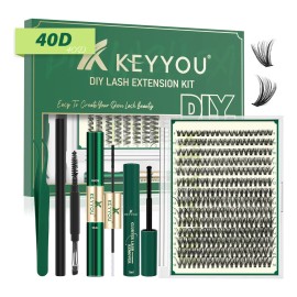 Kit de Extensiones de Pestañas KEYYOU 40D Mink Sintético para Aplicación Fácil