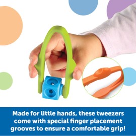 Learning Resources LER2965 Gripping Friendly, Ages 2+, Fine Motor Skills Toy, Tweezers for Kids, Preschool Learning Activities, Teaching Material, Multi, Medium