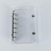 Sealing Book, Binder, Transparent, A7, Includes 5 Refills, 6 Holes, Girls, Boys, Seal Storage, Pushing Goods (Silver)