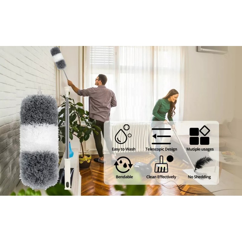 Darklove Plumero Retráctil De Microfibra Para Muchas Ocasiones 254 Cm