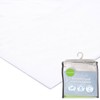 Playette Bamboo Travel Cot Fitted Sheet, White, Machine Washable (73x105x10cm)