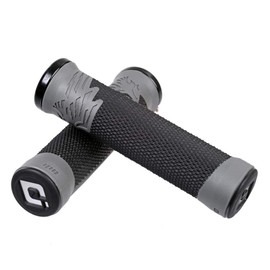 Odi AG-2 Aaron Gwin Grips - Black/Grey/Single Locking Lock On Clamp Handle Bar Part Mountain Biking Bike MTB Riding Ride Trail Enduro Downhill Hand Comfort Handlebar Rubber DH AG2 Accessories