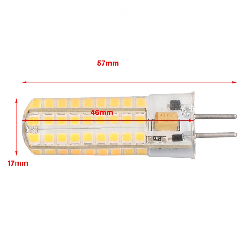 6Pcs GY6.35 LED Bulb 7W AC DC12V 700lm 72 LEDs