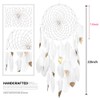 Handmade Dream Catchers,White and Gold Feather Decoration for Christmas Wedding
