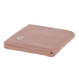 LÄSSIG Baby Knitted Blanket 100% Organic Cotton GOTS/Knitted Blanket Frizzy Rose