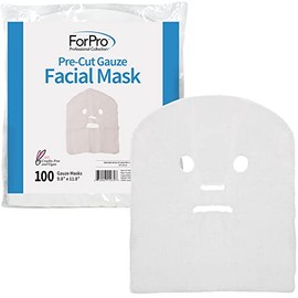 For Pro Precut 100 Cotton Gauze Facial Mask, 100 Count