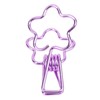 100pcs Binder Clips Cute Flower Shape Metal Hollowed Long Tail