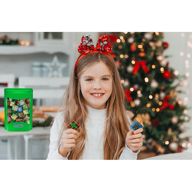 Fruidles Rich Christmas Chocolate Presents Squares Design, Smooth & Creamy