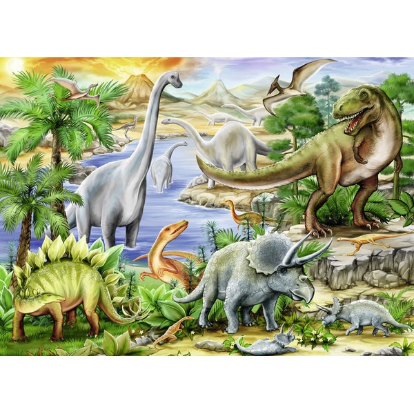 Ravensburger Prehistoric Life 60 Piece Jigsaw Puzzle for Kids – Every Piece is Unique, Pieces Fit Together Perfectly