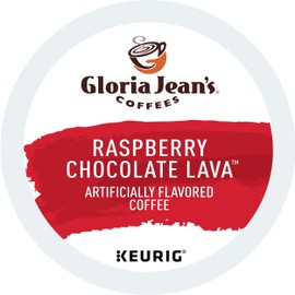 Gloria Jean's Coffees Raspberry Chocolate Lava, Single-Serve Keurig K-Cup Pods, Flavored Medium Roast Coffee, 24 Count