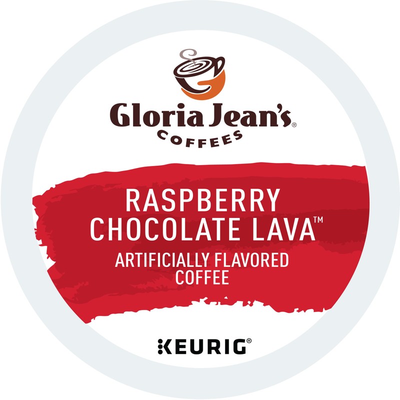 Gloria Jean's Coffees Raspberry Chocolate Lava, Single-Serve Keurig K-Cup Pods,