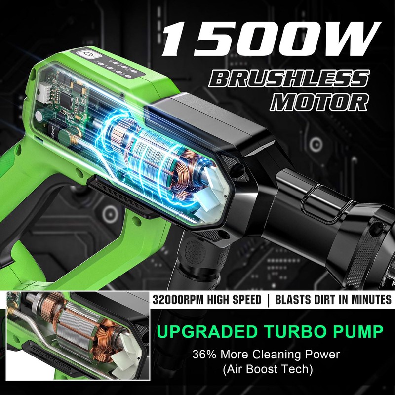 Cordless Portable Washer for Car,Brushless Battery Operated Handheld Washer