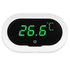 Aquarium Thermometer High Accuracy Digital Display 0 to 50°C Measurable Fish Tank Temperature Meter for Measurement Inaccuracy As Low As 0.1℃, White