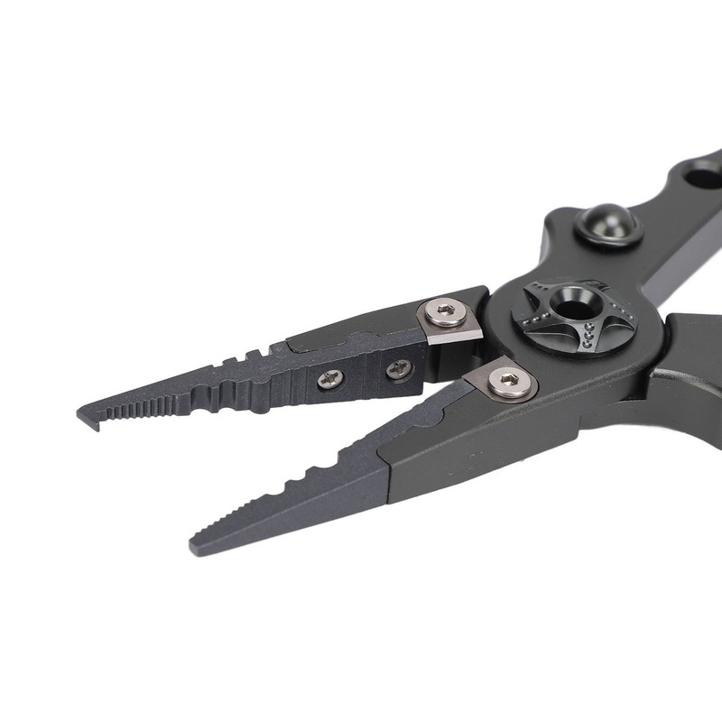 Fishing Pliers Aluminium Alloy Multifunctional Split Ring Pliers Self Locking
