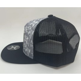 Hooey Mercantile Texas Doc Gray With BlacK Mesh SnapBack Trucker OSFA 2202T-GYBK